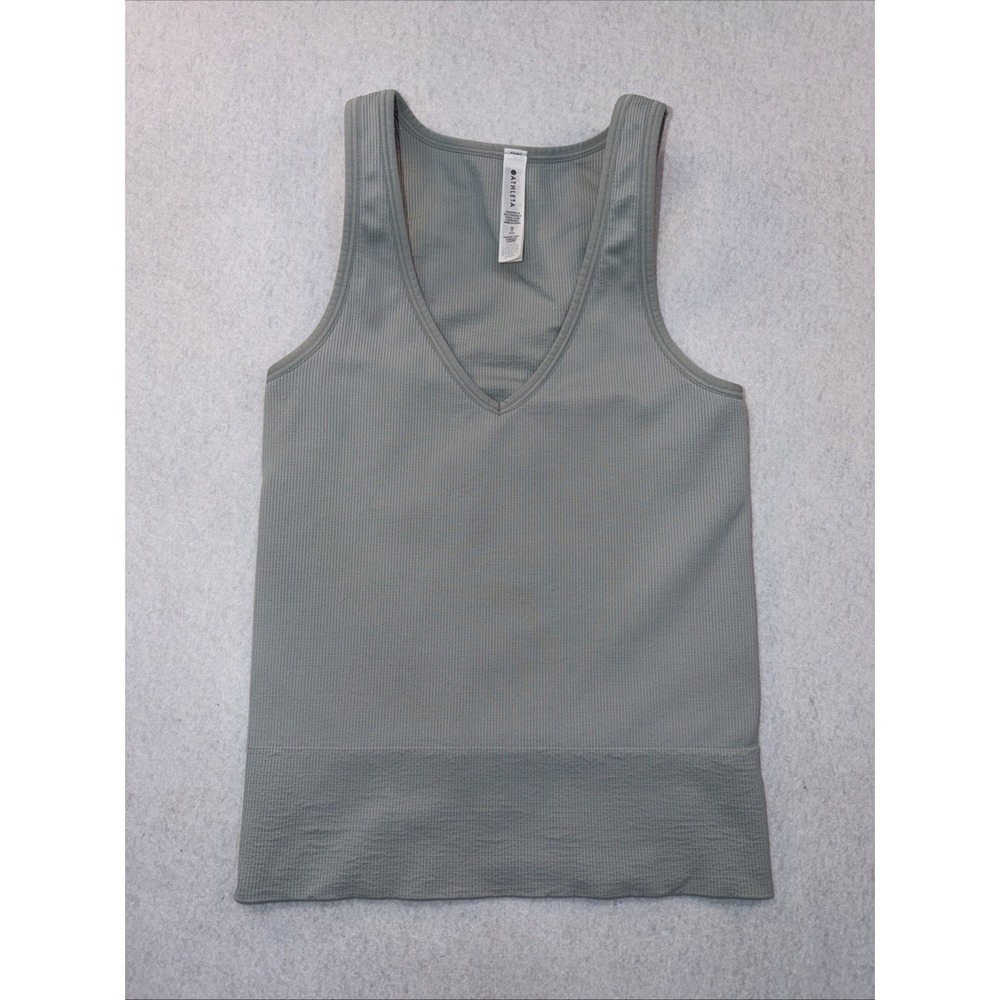 VGUC Athleta Womens Aurora Seamless Rib Tank Topâ XS color: Mint green